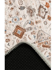 Osima Desenli Pamuk Tabanlı Yıkanabilen Kaydırmaz Antibakteriyel Şönil Salon Halısı