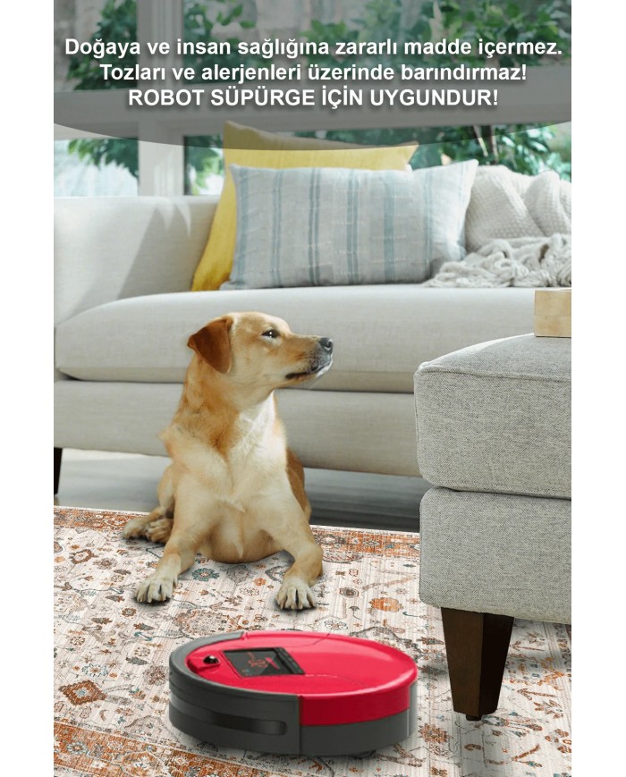 Osima Desenli Pamuk Tabanlı Yıkanabilen Kaydırmaz Antibakteriyel Şönil Salon Halısı