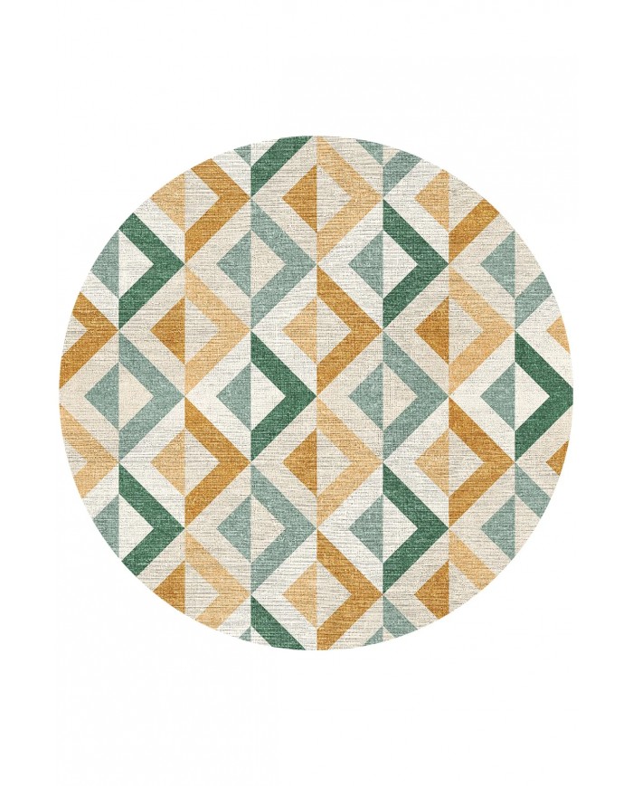 Orken Pamuk Tabanlı Yıkanabilen Kaydırmaz Antibakteriyel Şönil Yuvarlak Halı