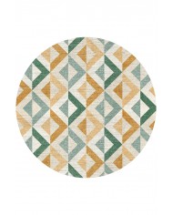 Orken Pamuk Tabanlı Yıkanabilen Kaydırmaz Antibakteriyel Şönil Yuvarlak Halı