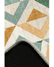 Orken Pamuk Tabanlı Yıkanabilen Kaydırmaz Antibakteriyel Şönil Yuvarlak Halı