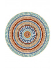 Onat Pamuk Tabanlı Yıkanabilen Kaydırmaz Antibakteriyel Şönil Yuvarlak Halı