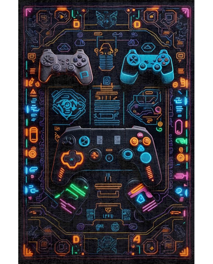 Nerf Şönil Gamer Halısı Pamuk Tabanlı Yıkanabilen Kaymaz Genç Odası Oyuncu Gaming Halısı