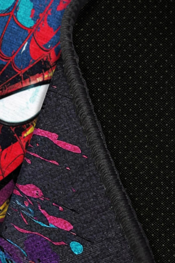 Spider Şönil Gamer Halısı Pamuk Tabanlı Yıkanabilen Kaymaz Genç Odası Oyuncu Gaming Halısı
