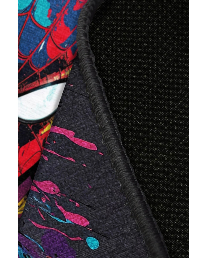 Spider Şönil Gamer Halısı Pamuk Tabanlı Yıkanabilen Kaymaz Genç Odası Oyuncu Gaming Halısı