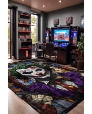 Stain Şönil Gamer Halısı Pamuk Tabanlı Yıkanabilen Kaymaz Genç Odası Oyuncu Gaming Halısı