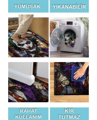 Stain Şönil Gamer Halısı Pamuk Tabanlı Yıkanabilen Kaymaz Genç Odası Oyuncu Gaming Halısı