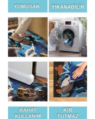 Snoop Şönil Gamer Halısı Pamuk Tabanlı Yıkanabilen Kaymaz Genç Odası Oyuncu Gaming Halısı