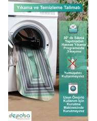 Nedav Kadife Yıkanabilir Kaymaz Pamuk Tabanlı Antibakteriyel Salon Halısı