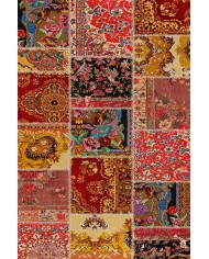 Silena Desenli Pamuk Tabanlı Yıkanabilen Kaydırmaz Antibakteriyel Şönil Salon Halısı