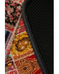 Silena Desenli Pamuk Tabanlı Yıkanabilen Kaydırmaz Antibakteriyel Şönil Salon Halısı