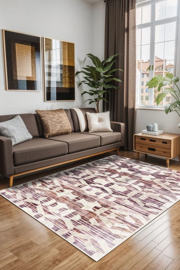 Scott Kadife Yıkanabilir Kaymaz Pamuk Tabanlı Antibakteriyel Salon Halısı