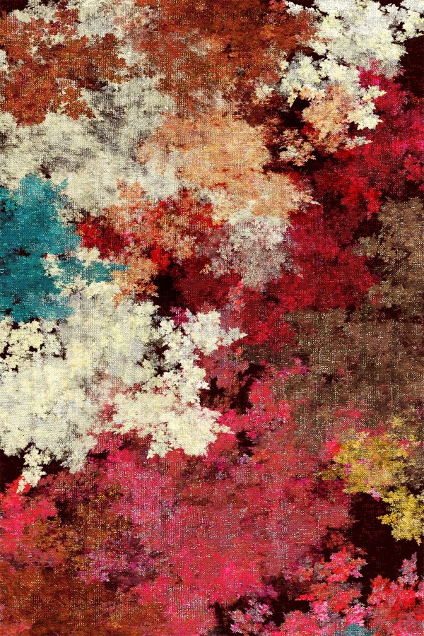 Shoko Desenli Pamuk Tabanlı Yıkanabilen Kaydırmaz Antibakteriyel Şönil Salon Halısı