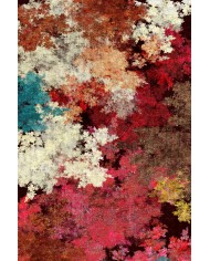 Shoko Desenli Pamuk Tabanlı Yıkanabilen Kaydırmaz Antibakteriyel Şönil Salon Halısı