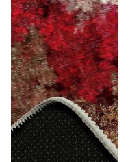 Shoko Desenli Pamuk Tabanlı Yıkanabilen Kaydırmaz Antibakteriyel Şönil Salon Halısı