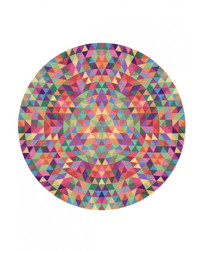 Sepom Pamuk Tabanlı Yıkanabilen Kaydırmaz Antibakteriyel Şönil Yuvarlak Halı