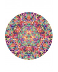 Sepom Pamuk Tabanlı Yıkanabilen Kaydırmaz Antibakteriyel Şönil Yuvarlak Halı