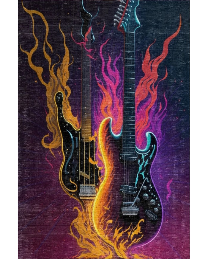 Rock Şönil Gamer Halısı Pamuk Tabanlı Yıkanabilen Kaymaz Genç Odası Oyuncu Gaming Halısı