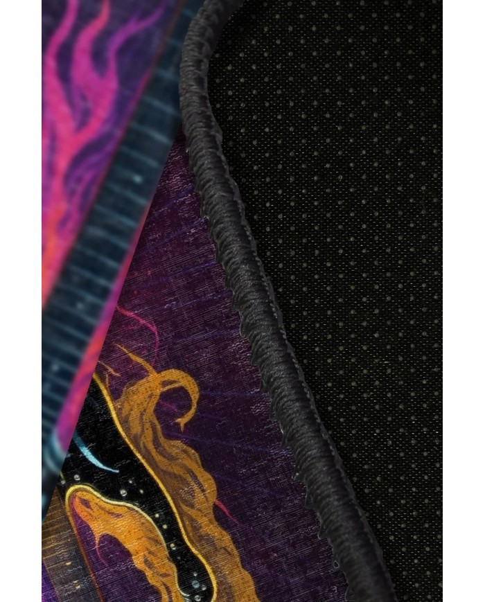 Rock Şönil Gamer Halısı Pamuk Tabanlı Yıkanabilen Kaymaz Genç Odası Oyuncu Gaming Halısı