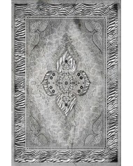 Riposa Desenli Pamuk Tabanlı Yıkanabilen Kaydırmaz Antibakteriyel Şönil Salon Halısı