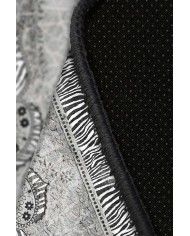 Riposa Desenli Pamuk Tabanlı Yıkanabilen Kaydırmaz Antibakteriyel Şönil Salon Halısı