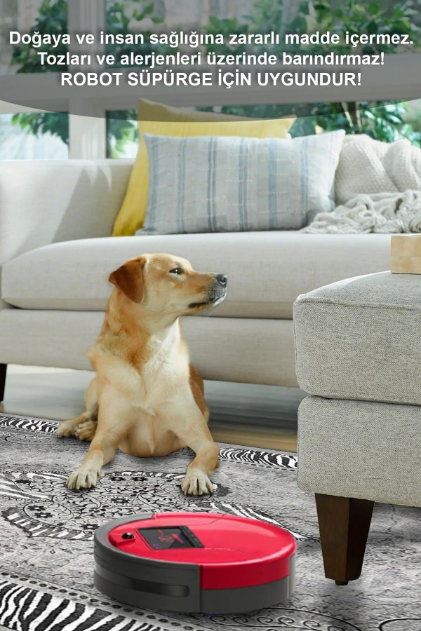 Riposa Desenli Pamuk Tabanlı Yıkanabilen Kaydırmaz Antibakteriyel Şönil Salon Halısı