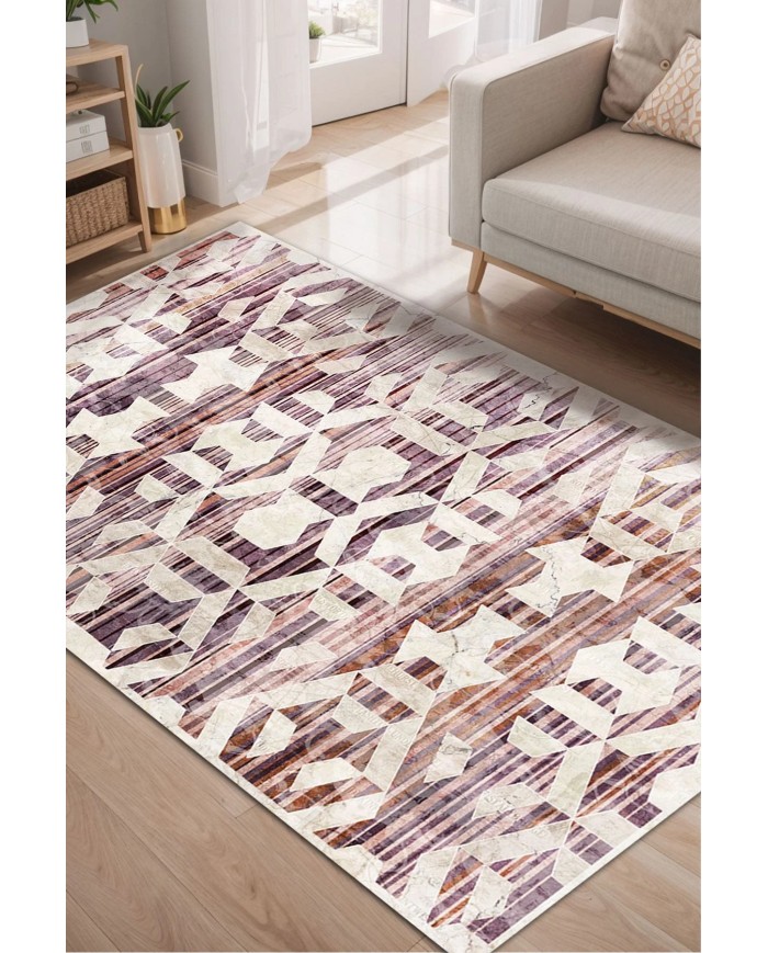 Scott Kadife Yıkanabilir Kaymaz Pamuk Tabanlı Antibakteriyel Salon Halısı