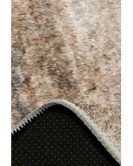 Rizta Desenli Pamuk Tabanlı Yıkanabilen Kaydırmaz Antibakteriyel Şönil Salon Halısı