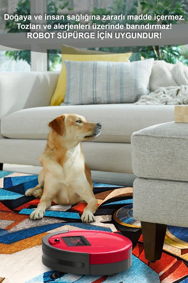 Stones Desenli Pamuk Tabanlı Yıkanabilen Kaydırmaz Antibakteriyel Şönil Salon Halısı