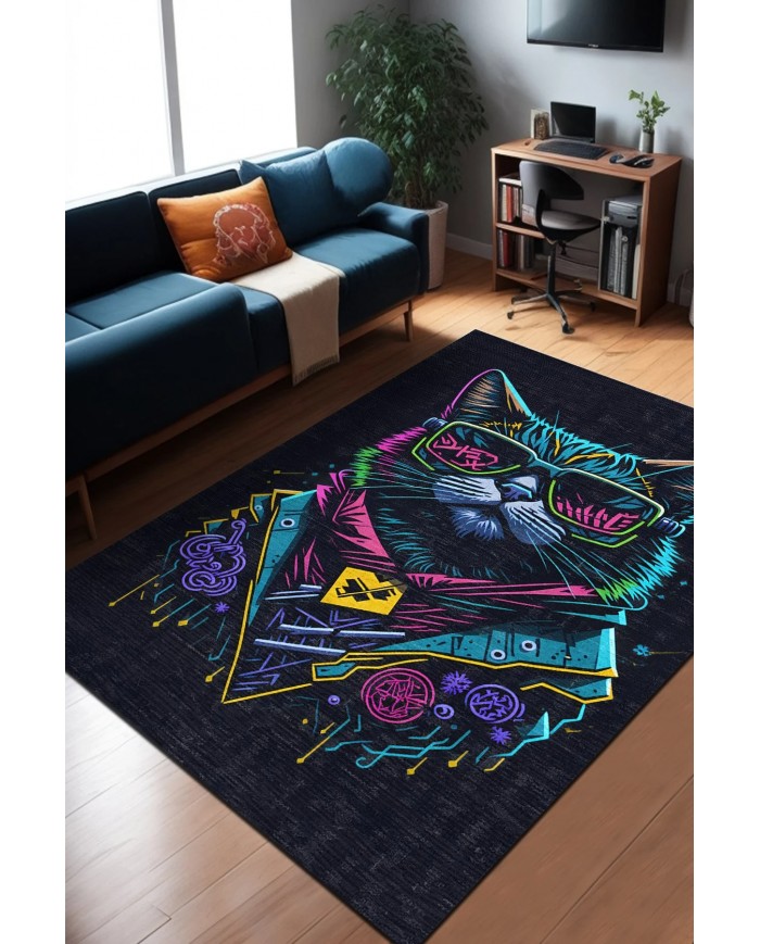 Tenas Şönil Gamer Halısı Pamuk Tabanlı Yıkanabilen Kaymaz Genç Odası Oyuncu Gaming Halısı