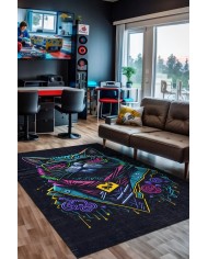 Tenas Şönil Gamer Halısı Pamuk Tabanlı Yıkanabilen Kaymaz Genç Odası Oyuncu Gaming Halısı