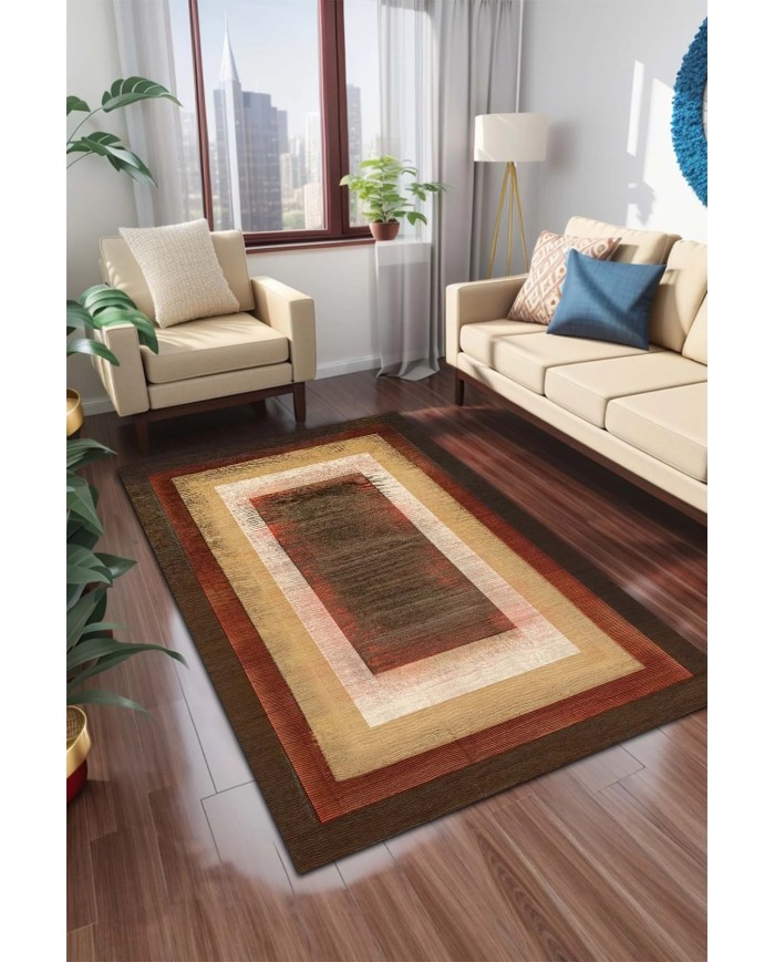 Ningo Kadife Yıkanabilir Kaymaz Pamuk Tabanlı Antibakteriyel Salon Halısı