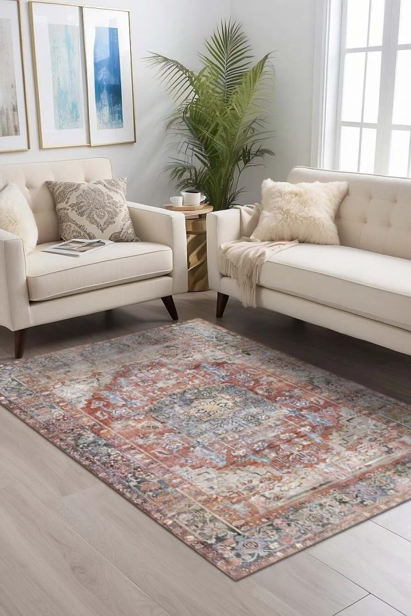 Tolas Desenli Pamuk Tabanlı Yıkanabilen Kaydırmaz Antibakteriyel Şönil Salon Halısı Tolas Desenli Pamuk Tabanlı Yıkanabilen Kaydırmaz Antibakteriyel Şönil Salon Halısı