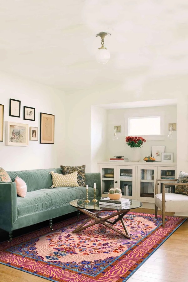 Tomen Desenli Pamuk Tabanlı Yıkanabilen Kaydırmaz Antibakteriyel Şönil Salon Halısı