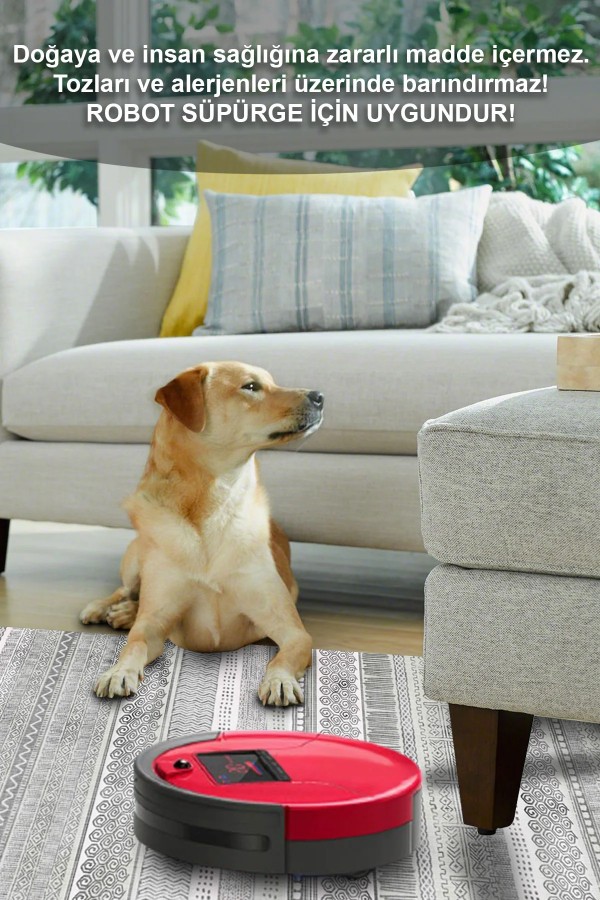 Tromse Desenli Pamuk Tabanlı Yıkanabilen Kaydırmaz Antibakteriyel Şönil Salon Halısı