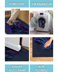 Turf Şönil Gamer Halısı Pamuk Tabanlı Yıkanabilen Kaymaz Genç Odası Oyuncu Gaming Halısı