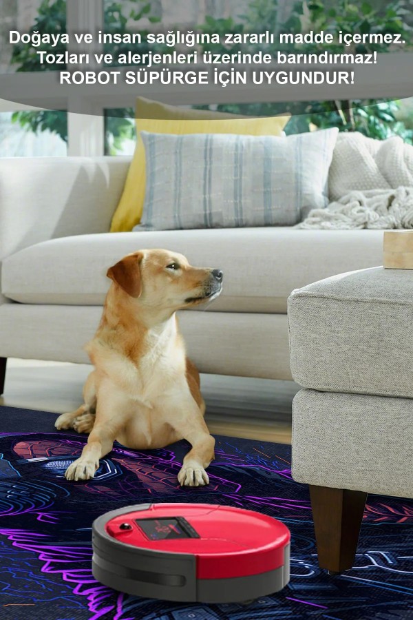 Turf Şönil Gamer Halısı Pamuk Tabanlı Yıkanabilen Kaymaz Genç Odası Oyuncu Gaming Halısı