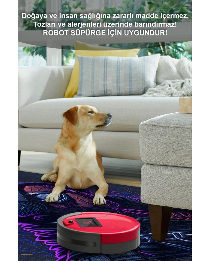 Turf Şönil Gamer Halısı Pamuk Tabanlı Yıkanabilen Kaymaz Genç Odası Oyuncu Gaming Halısı