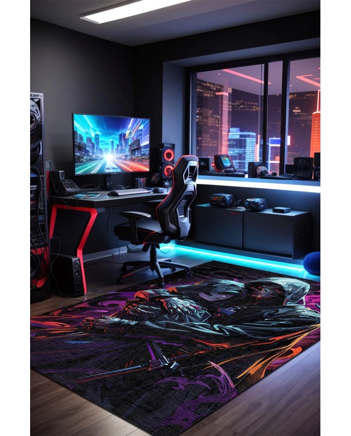 Value Şönil Gamer Halısı Pamuk Tabanlı Yıkanabilen Kaymaz Genç Odası Oyuncu Gaming Halısı