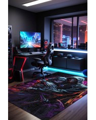 Value Şönil Gamer Halısı Pamuk Tabanlı Yıkanabilen Kaymaz Genç Odası Oyuncu Gaming Halısı