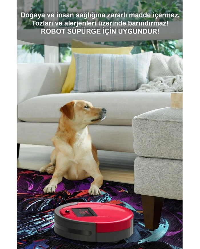 Value Şönil Gamer Halısı Pamuk Tabanlı Yıkanabilen Kaymaz Genç Odası Oyuncu Gaming Halısı