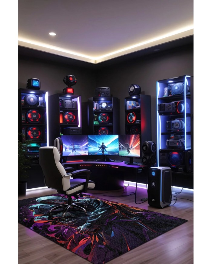 Value Şönil Gamer Halısı Pamuk Tabanlı Yıkanabilen Kaymaz Genç Odası Oyuncu Gaming Halısı