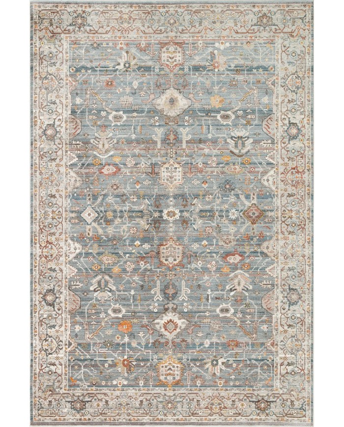 Zack Desenli Pamuk Tabanlı Yıkanabilen Kaydırmaz Antibakteriyel Şönil Salon Halısı