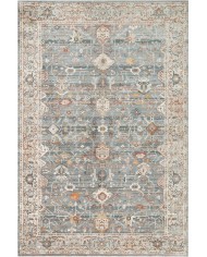 Zack Desenli Pamuk Tabanlı Yıkanabilen Kaydırmaz Antibakteriyel Şönil Salon Halısı