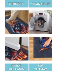 Zeus Şönil Gamer Halısı Pamuk Tabanlı Yıkanabilen Kaymaz Genç Odası Oyuncu Gaming Halısı