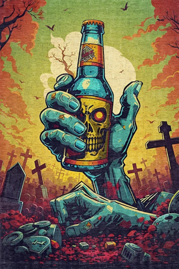 Zombi Şönil Gamer Halısı Pamuk Tabanlı Yıkanabilen Kaymaz Genç Odası Oyuncu Gaming Halısı