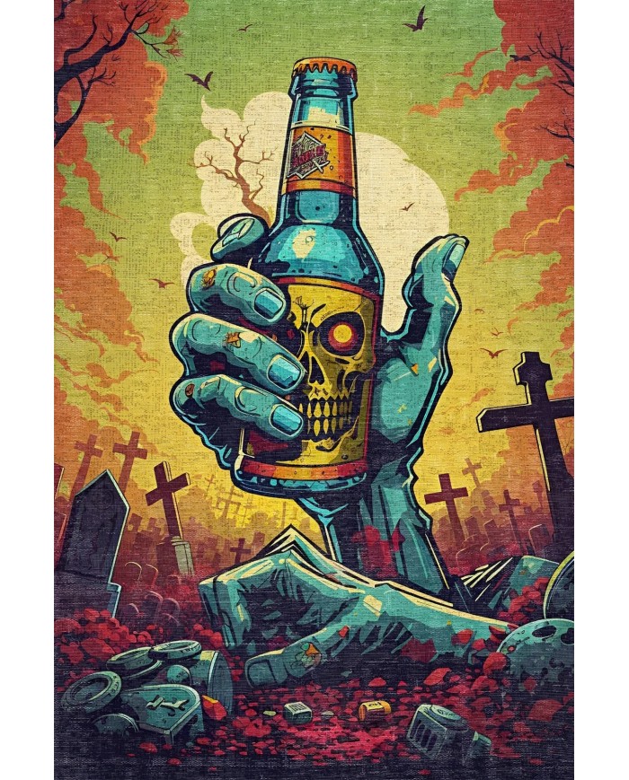 Zombi Şönil Gamer Halısı Pamuk Tabanlı Yıkanabilen Kaymaz Genç Odası Oyuncu Gaming Halısı