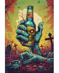 Zombi Şönil Gamer Halısı Pamuk Tabanlı Yıkanabilen Kaymaz Genç Odası Oyuncu Gaming Halısı