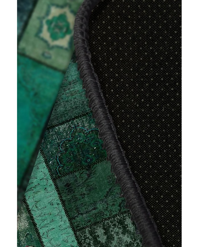 Trunk Pamuk Tabanlı Yıkanabilen Kaydırmaz Antibakteriyel Şönil Yuvarlak Halı