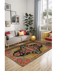 Loren Kadife Yıkanabilir Kaymaz Pamuk Tabanlı Antibakteriyel Salon Halısı